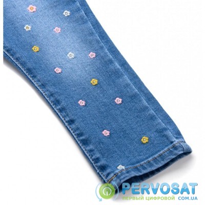 Джинсы Breeze джинсовые с цветочками (OZ-17703-80G-jeans)
