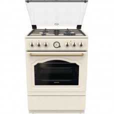 Плита Gorenje комбінована, 71л, 60x60см, дисплей, газ-контроль, чавун, слонової кістки Плита Gorenje комбінована, 71л, 60x60см, дисплей, газ-контроль, чавун, слонової кістки