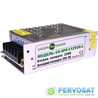 Блок питания для систем видеонаблюдения GreenVision GV-SPS-C 12V3A-L (3447)