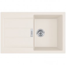 Мийка кухонна Franke Sirius, тектонайт, прямокутник, з крилом, 780х500х200мм, чаша - 1, накладна, 2 S2D 611-78 , маскарпоне