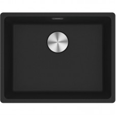 Мийка кухонна Franke Maris, фраграніт, прямокутник, без крила, 553х433х200мм, чаша - 1, універсальна, MRG 110-52, чорний матовий