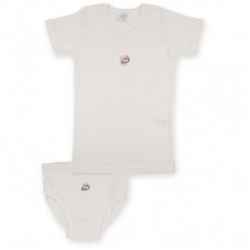 Футболка дитяча Aziz с маленькой машинкой кремовая в комплекте с трусиками (008066-4B-cream) Футболка дитяча Aziz с маленькой машинкой кремовая в комплекте с трусиками (008066-4B-cream)