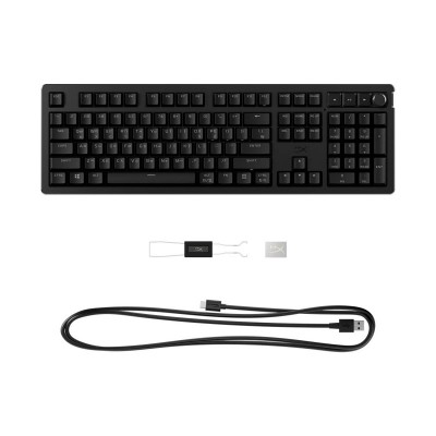 Клавіатура механічна HyperX Alloy Rise 106key, Red, USB-A, EN/UA, RGB, чорний