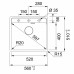 Мийка кухонна Franke Maris, фраграніт, прямокутник, без крила, 560х510х200мм, чаша - 1, врізна, MRG 610-52 TL, білий