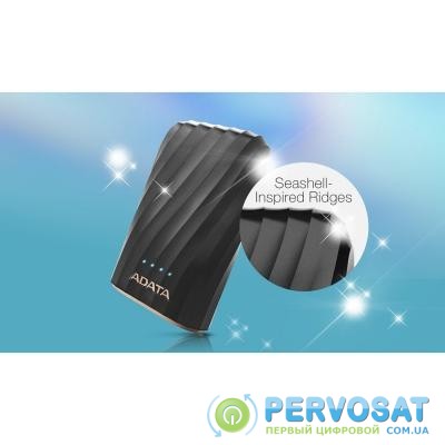 Батарея универсальная ADATA P1050C Black (10050mAh, out 2*5V*2,4A max, cable USB-C) (AP10050C-USBC-CBK)