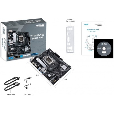 Материнcька плата ASUS PRIME B660M-K D4 s1700 B660 2xDDR4 M.2 HDMI D-Sub mATX