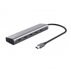 Хаб Trust Halyx USB-C > 5xUSB-C , Алюміній, 0.1м, сірий Хаб Trust Halyx USB-C > 5xUSB-C , Алюміній, 0.1м, сірий