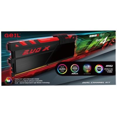 Модуль памяти для компьютера DDR4 16GB (2x8GB) 3200 MHz EVO X RGB GEIL (GEXB416GB3200C16ADC)