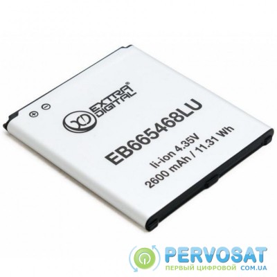 Аккумуляторная батарея для телефона EXTRADIGITAL Samsung Galaxy Grand 2 Duos G7102 (2600 mAh, EB665468LU) (BMS6417)
