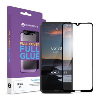 Скло захисне MakeFuture Nokia 5.3 Full Cover Full Glue (MGF-N53)