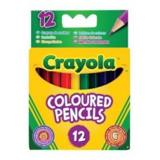Олівці кольорові Crayola 12 коротких цветных карандашей (4112) Олівці кольорові Crayola 12 коротких цветных карандашей (4112)