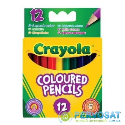 Карандаши цветные Crayola 12 коротких цветных карандашей (4112)