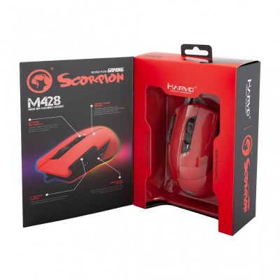 Мышка Marvo M428 RGB-LED USB Red (M428 Red)