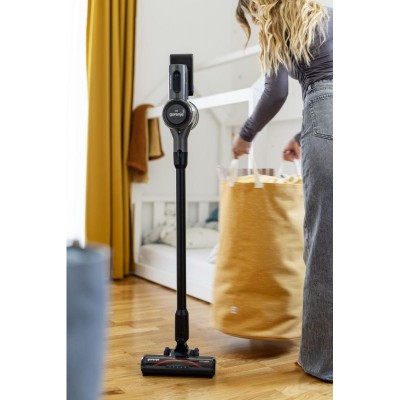 Пилосос Gorenje бездротовий, 70Вт, конт пил -0.7л, автон. робота до 60хв, HEPA, підсвічування, індикатор, антрацит Пилосос Gorenje бездротовий, 70Вт, конт пил -0.7л, автон. робота до 60хв, HEPA, підсвічування, індикатор, антрацит