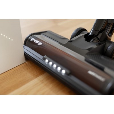 Пилосос Gorenje бездротовий, 70Вт, конт пил -0.7л, автон. робота до 60хв, HEPA, підсвічування, індикатор, антрацит Пилосос Gorenje бездротовий, 70Вт, конт пил -0.7л, автон. робота до 60хв, HEPA, підсвічування, індикатор, антрацит