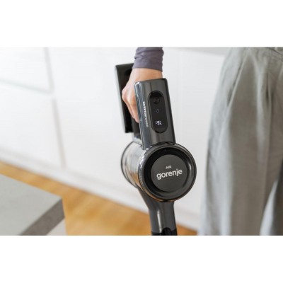 Пилосос Gorenje бездротовий, 70Вт, конт пил -0.7л, автон. робота до 60хв, HEPA, підсвічування, індикатор, антрацит Пилосос Gorenje бездротовий, 70Вт, конт пил -0.7л, автон. робота до 60хв, HEPA, підсвічування, індикатор, антрацит