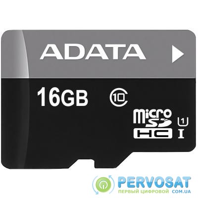 Карта памяти A-DATA 16GB microSD class 10 UHS-I (AUSDH16GUICL10-R)