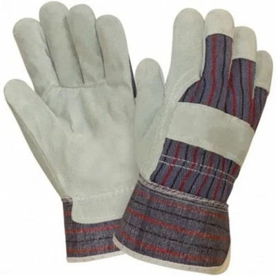 Защитные перчатки WERK комбинированные кожа + ткань (39385)