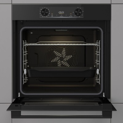Духова шафа Gorenje електрична, 77л, A+, дисплей, IconLed, піроліз, готув. на різн рівнях, чорний