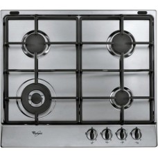 Варильна поверхня газова Whirlpool AKR313/IX 4-конф/Чавун/упр.фронт/механiчна/Нерж.сталь