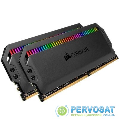 Модуль памяти для компьютера DDR4 16GB (2x8GB) 3466 MHz Dominator Platinum RGB Black CORSAIR (CMT16GX4M2C3466C16)