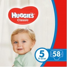 Підгузок Huggies Classic 5 Mega 58 шт (5029053543192) Підгузок Huggies Classic 5 Mega 58 шт (5029053543192)