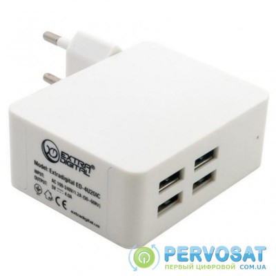 Зарядное устройство Extradigital IQ Charger ED-4U20IC 4*USB, 4A (CUE1527)
