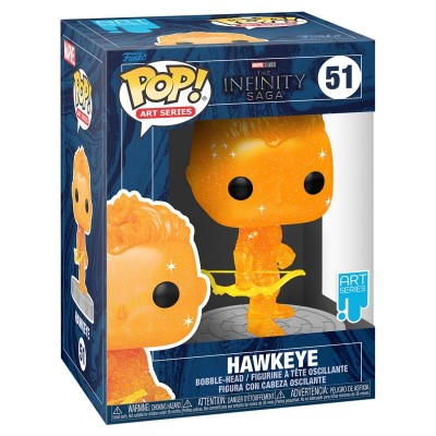 Фігурка Funko POP! Art Series Bobble Marvel Infinity Saga Hawkeye Orange w/Case 57615