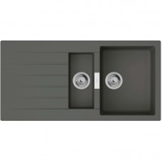 Мийка кухонна Hansgrohe S52, граніт, прямокутник, з крилом, 980х480х190мм, чаша - 1.5, врізна, сірий камінь Мийка кухонна Hansgrohe S52, граніт, прямокутник, з крилом, 980х480х190мм, чаша - 1.5, врізна, сірий камінь