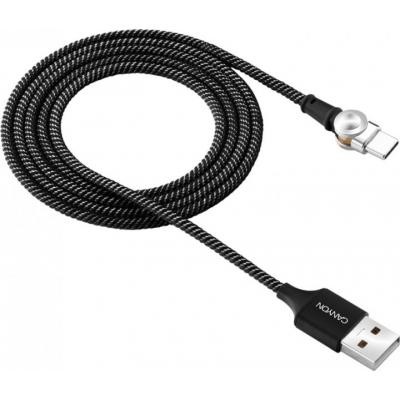 Дата кабель USB 2.0 AM to Type-C 1.0m Rotating magnetic Black CANYON (CNS-USBC8B)