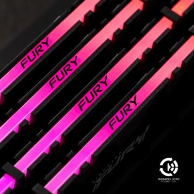 Модуль памяти для компьютера DDR4 32GB (2x16GB) 3200 MHz Fury Renegade RGB Kingston Fury (ex.HyperX) (KF432C16RB1AK2/32)