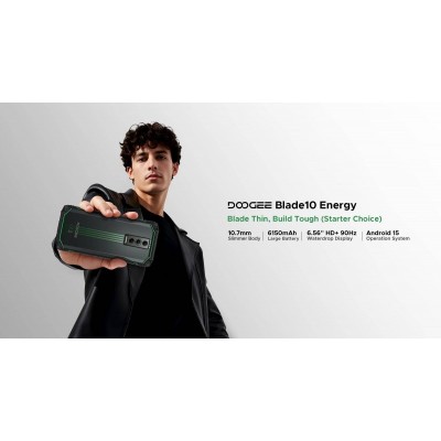 Смартфон Doogee Blade 10 Energy 6.56" 4/128ГБ, 2SIM, 6150мА•год, зелений