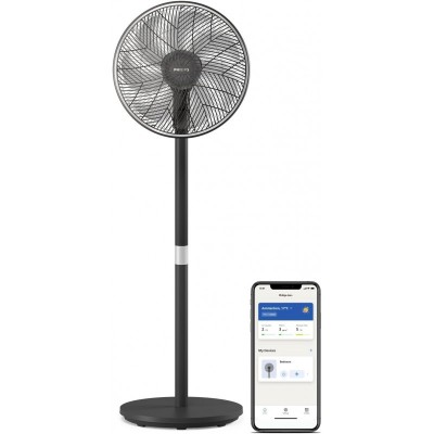 Вентилятор Philips підлоговий Series 3000, 40см, 48Вт, керування через смартфон, регулювання висоти, чорний