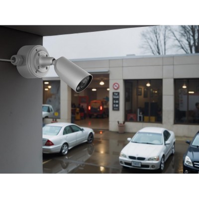 IP-Камера дротова Ajax BulletCam HL white, 5мп, 2.8мм, гібридне підсвічування IR 50м, білий Led 50м, Poe, True WDR, IP 65,  аудіо, кут огляду 100° до 110°, вулична, біла
