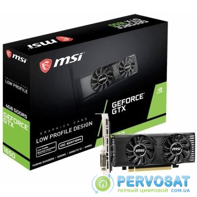 Видеокарта MSI GeForce GTX1650 4096Mb LP OC (GTX 1650 4GT LP OC)