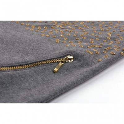 Кофта Breeze з паєтками і блискавками (9367-134G-gray)