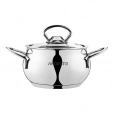 Каструля Ardesto BLACK MARS, скляна кришка, 1.1 л, нержавіюча сталь Каструля Ardesto BLACK MARS, скляна кришка, 1.1 л, нержавіюча сталь