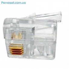 Конектор Atcom RJ12 6P4C (12419) Конектор Atcom RJ12 6P4C (12419)