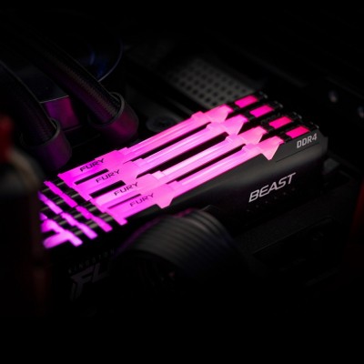 Модуль памяти для компьютера DDR4 32GB (2x16GB) 2666 MHz Fury Beast RGB Kingston Fury (ex.HyperX) (KF426C16BB1AK2/32)