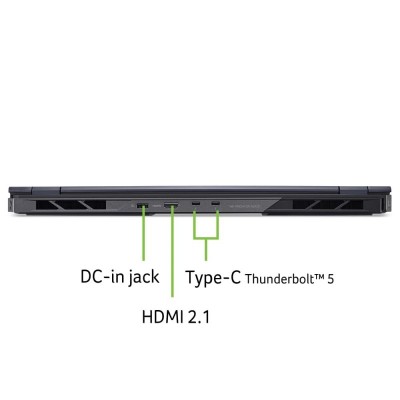 Ноутбук Acer Predator Helios 18 PH18-73 18" WQUXGA IPS, Intel U9-275HX, 96GB, F4TB, NVD5090-24, Win11P, чорний