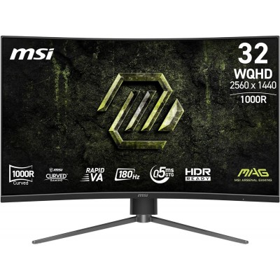 Монітор MSI 31.5" MAG 325CQPF-E18 2xHDMI, DP, Audio, VA, 2560x1440, 180Hz, 0.5ms, sRGB 111%, CURVED, AdaptiveSync, HAS