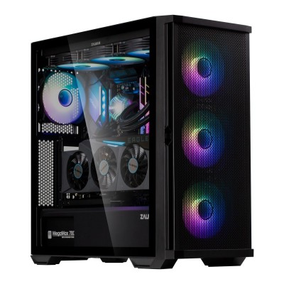 Корпус Zalman Z10 DUO BLACK, без БЖ, 2xUSB3.0, 1xUSB Type-C, 3x140mm ARGB fans, 1x120mm ARGB fans, TG Side Panel, EATX, Black