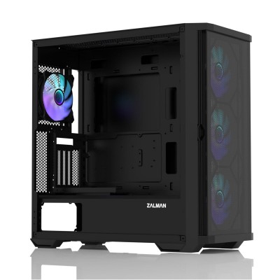 Корпус Zalman Z10 DUO BLACK, без БЖ, 2xUSB3.0, 1xUSB Type-C, 3x140mm ARGB fans, 1x120mm ARGB fans, TG Side Panel, EATX, Black