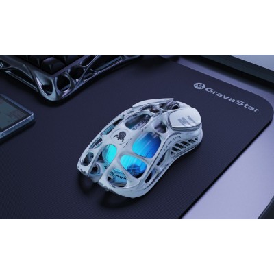 Миша GravaStar Mercury M1 Pro, magnesium alloy body, BT/WL/USB-A, 4K, RGB, Battle-Worn