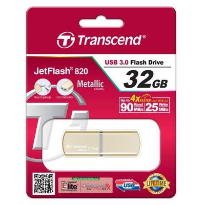 USB флеш накопичувач Transcend JetFlash 820, Gold Plating, USB 3.0 (TS32GJF820G)