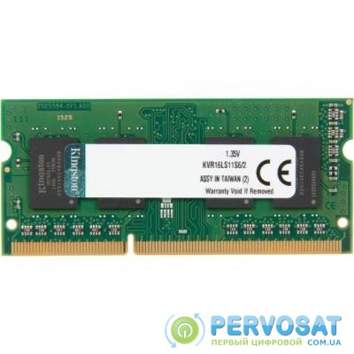 Модуль памяти для ноутбука SoDIMM DDR3L 2GB 1600 MHz Kingston (KVR16LS11S6/2)