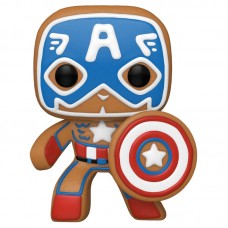 Фігурка Funko POP! Bobble Marvel Holiday Gingerbread Captain America 50657