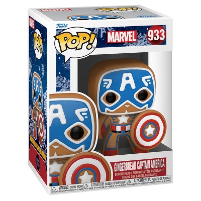 Фігурка Funko POP! Bobble Marvel Holiday Gingerbread Captain America 50657