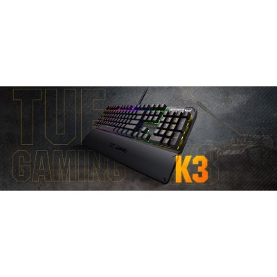 Клавіатура ASUS TUF Gaming K3 RGB 104key Kailh BN USB UA Black