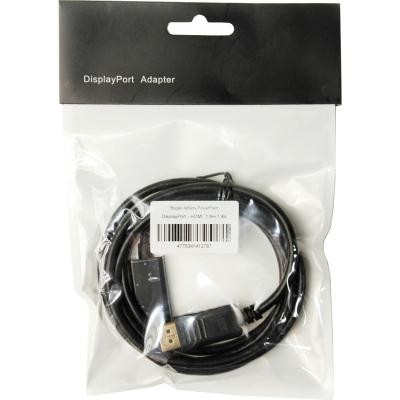 Кабель мультимедийный Display Port to HDMI 1.8m PowerPlant (KD00AS1278)